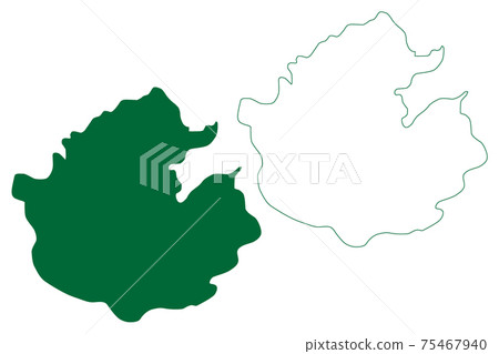Upper Dibang Valley district (Arunachal Pradesh State, Republic of India) map vector illustration, scribble sketch Dibang Valley map 75467940