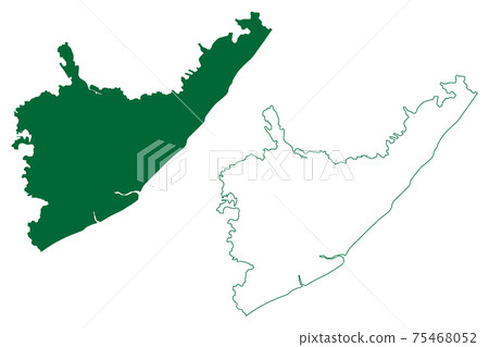 Srikakulam district (Andhra Pradesh State, Republic of India) map vector illustration, scribble sketch Srikakulam map Srikakulam district (Andhra Pradesh State, Republic of India) map vector illustration, scribble sketch Srikakulam map 75468052