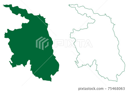 West Godavari district (Andhra Pradesh State, Republic of India) map vector illustration, scribble sketch Paschima Godavari Jilla map.. 75468063