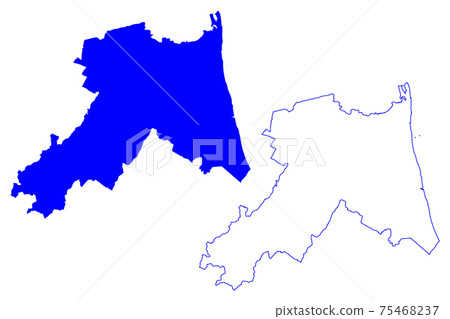 Ravenna province (Italy, Italian Republic, Emilia-Romagna region) map vector illustration, scribble sketch Province of Ravenna map 75468237