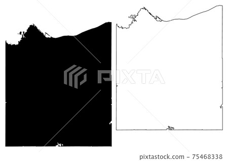 Douglas County, State of Wisconsin (U.S. county, United States of America, US) map vector illustration, scribble sketch Douglas map 75468338