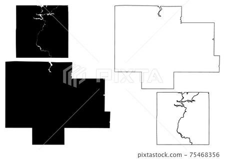 Langlade and Lincoln County, State of Wisconsin (U.S. county, United States of America, US) map vector illustration, scribble sketch map Langlade and Lincoln County, State of Wisconsin (U.S. county, United States of America, US) map vector illustration, scribble sketch map 75468356