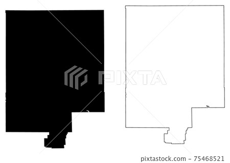 Converse County, State of Wyoming (U.S. county, United States of America, US) map vector illustration, scribble sketch Converse map 75468521