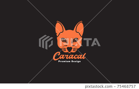 modern head cat caracal logo symbol vector icon illustration design 75468757