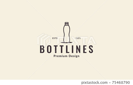 lines simple plastic bottle stand logo symbol vector icon illustration design lines simple plastic bottle stand logo symbol vector icon illustration design 75468790