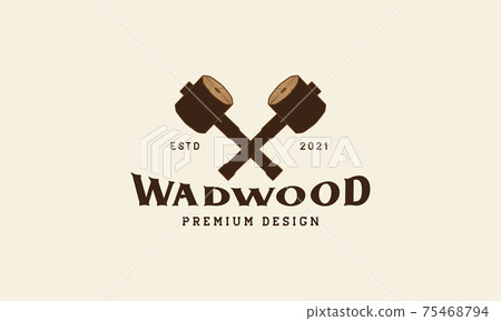 wood hammer cross texture logo symbol vector icon illustration design wood hammer cross texture logo symbol vector icon illustration design 75468794