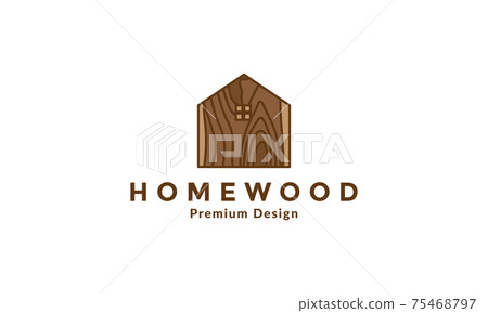 wood cut home texture logo symbol vector icon illustration design wood cut home texture logo symbol vector icon illustration design 75468797