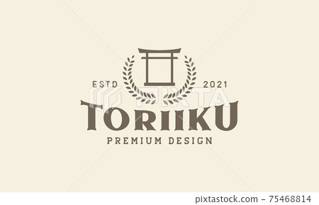 vintage torii japan logo symbol vector icon illustration design vintage torii japan logo symbol vector icon illustration design 75468814