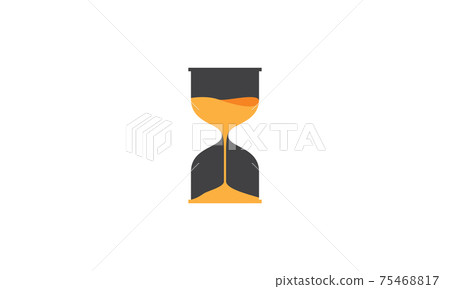 orange hourglass logo symbol vector icon illustration design orange hourglass logo symbol vector icon illustration design 75468817