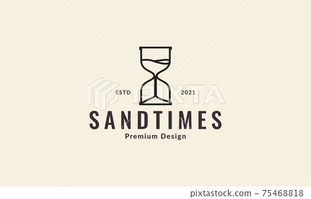 simple lines hourglass logo symbol vector icon illustration design 75468818
