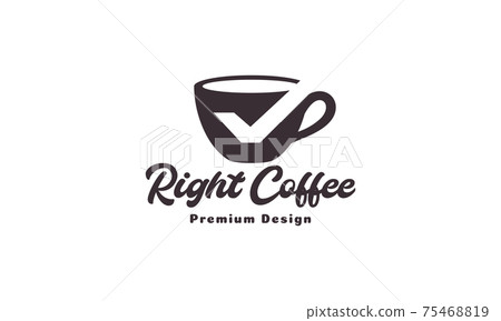 check mark with cup coffee logo symbol vector icon illustration design check mark with cup coffee logo symbol vector icon illustration design 75468819