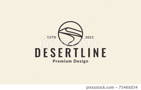 lines desert with circle logo symbol vector icon illustration design lines desert with circle logo symbol vector icon illustration design 75468834