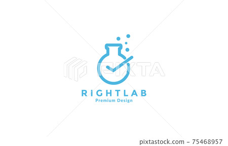 bottle labs with check mark logo vector symbol icon illustration design 75468957