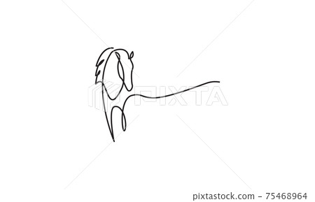 lines art drawing horse modern logo vector symbol icon illustration design lines art drawing horse modern logo vector symbol icon illustration design 75468964