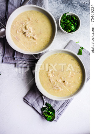 Traditional georgian chicken soup Traditional georgian chicken soup 75469224