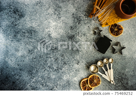 Cooking concept on stone background Cooking concept on stone background 75469252