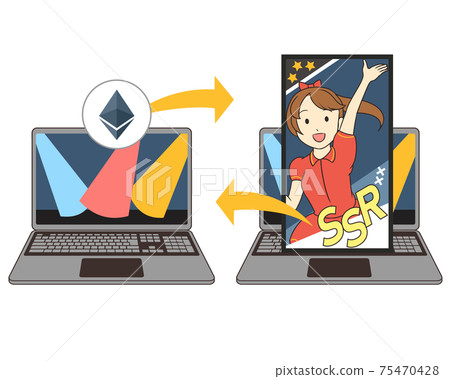 NFT laptop trading card card trading idol system 75470428