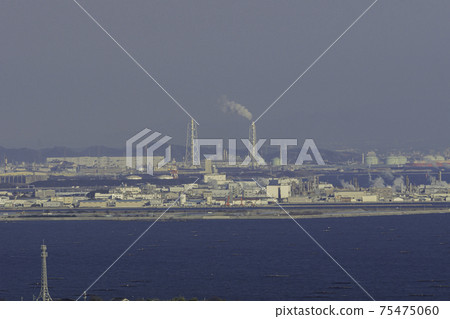 Harima Seaside Industrial Zone from Cape Manyo, Aioi City, Hyogo Prefecture 75475060