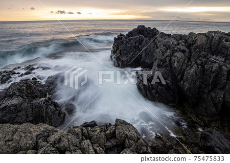 Coastal scenery of Cape Hinode, Omu Town 75475833