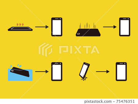 Smartphone repair Beautiful smartphone Broken smartphone 75476351