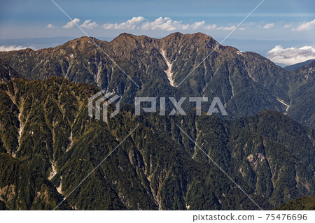 從鹿島八里岳看到的秋色的甲賀山 75476696