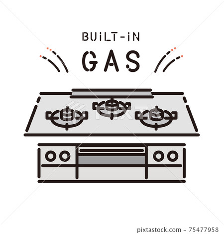 Dwelling equipment: Built-in gas stove 75477958
