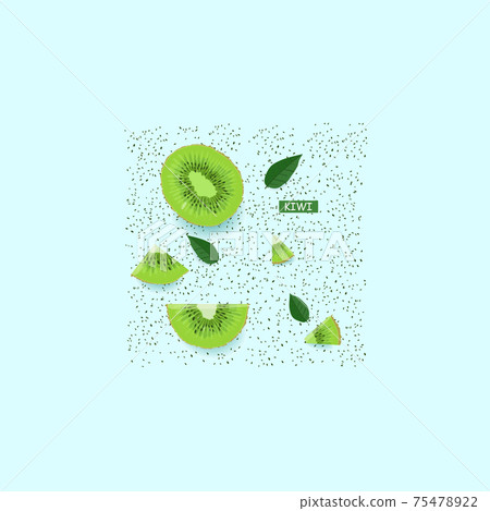 Hand drawn kiwi fruit illustration vector illustration Hand drawn kiwi fruit illustration vector illustration 75478922