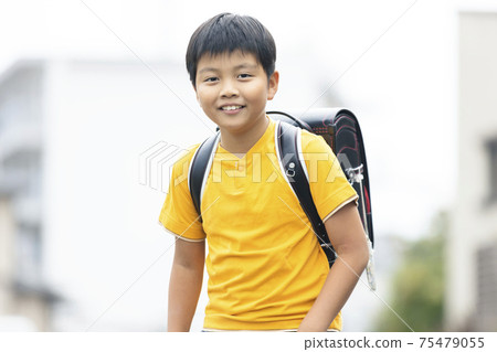 Male elementary school student Male elementary school student 75479055