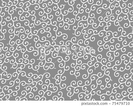 Japanese pattern _ arabesque pattern _ monochrome Japanese pattern _ arabesque pattern _ monochrome 75479710