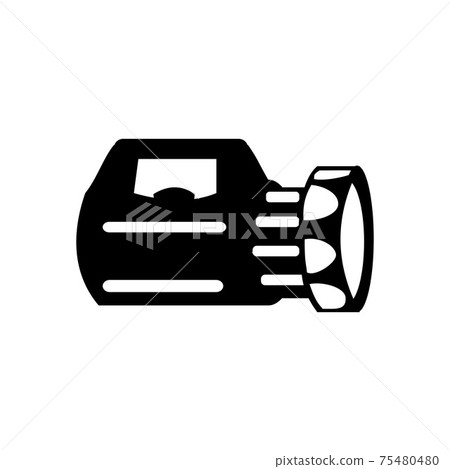 Big Flashlight with button simple icon illustration 75480480