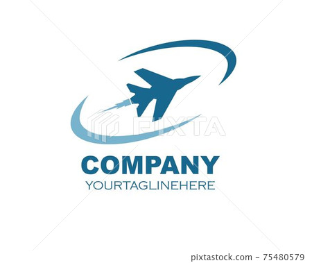 plane logo vector icon illustration design plane logo vector icon illustration design 75480579