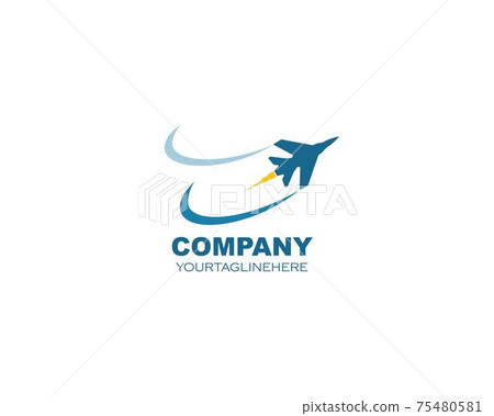 plane logo vector icon illustration design plane logo vector icon illustration design 75480581