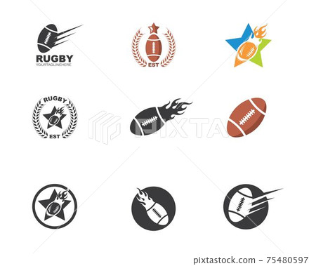 rugby ball icon vector illustration design rugby ball icon vector illustration design 75480597