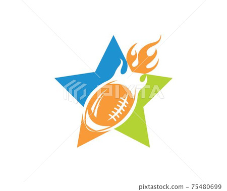 rugby ball icon vector illustration design 75480699
