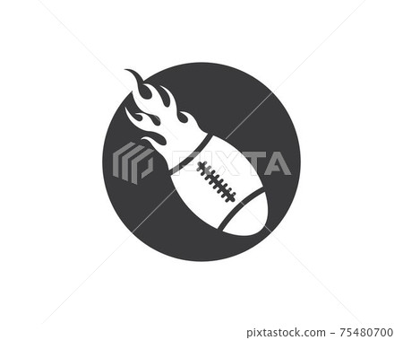 rugby ball icon vector illustration design 75480700