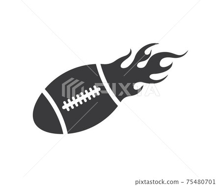 rugby ball icon vector illustration design 75480701