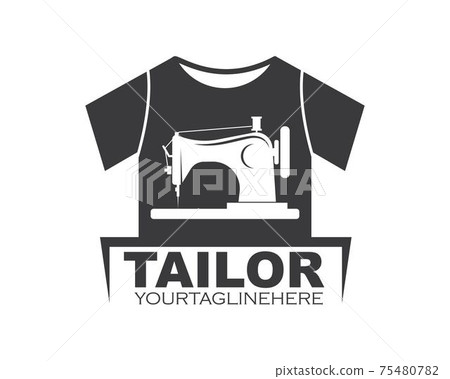 sewing machine in clothes icon logo vector of tailor business sewing machine in clothes icon logo vector of tailor business 75480782