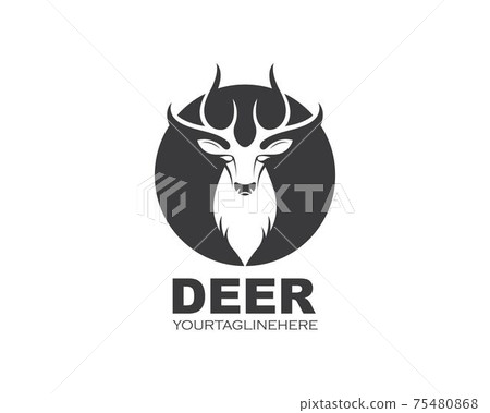 Deer ilustration logo vector 75480868