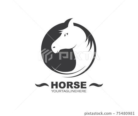 Horse Logo Template Vector illustration 75480981