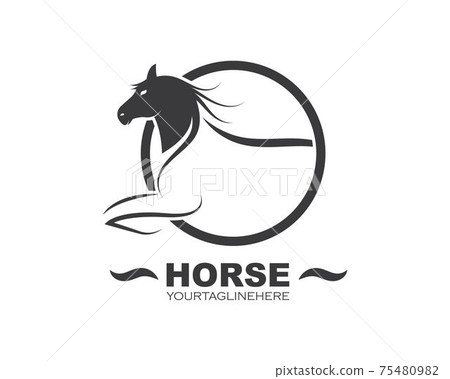 Horse Logo Template Vector illustration 75480982