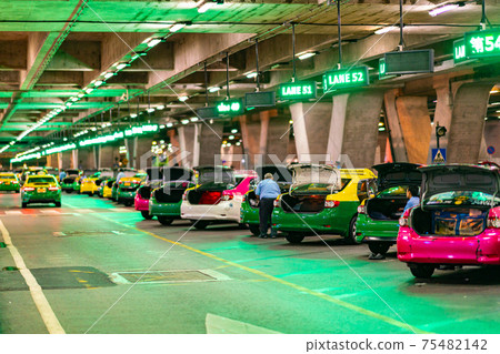 Asia Thailand Bangkok Resort Suvarnabhumi International Airport Summer Vacation Sightseeing Airplane Taxi Pool 75482142