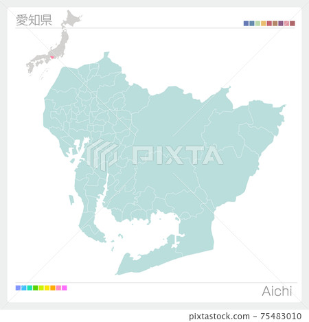 Aichi Prefecture Map / Aichi / Municipal Names (Municipalities / Classification) Aichi Prefecture Map / Aichi / Municipal Names (Municipalities / Classification) 75483010