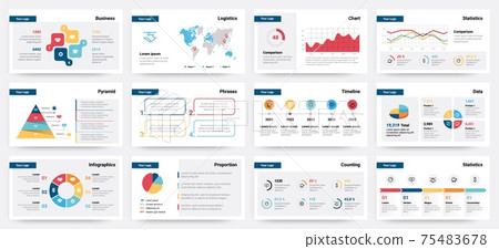 Presentation mockup. Modern business slide... - Stock Illustration ...