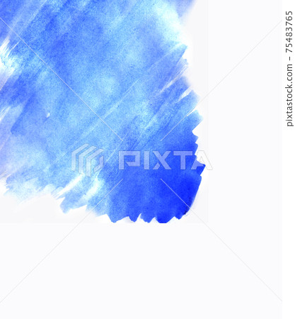Blurred watercolor blue background. Handmade. Background picture. Blurred watercolor blue background. Handmade. Background picture. 75483765