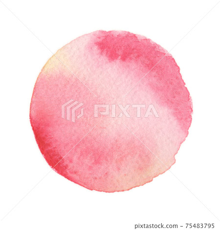 水彩圈材料(3號紅色)模擬,紙張紋理,紋理 水彩圈材料(3號紅色)模擬,紙張紋理,紋理 75483795