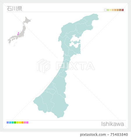 Map of Ishikawa Prefecture / Ishikawa (Municipalities / divisions) 75483840