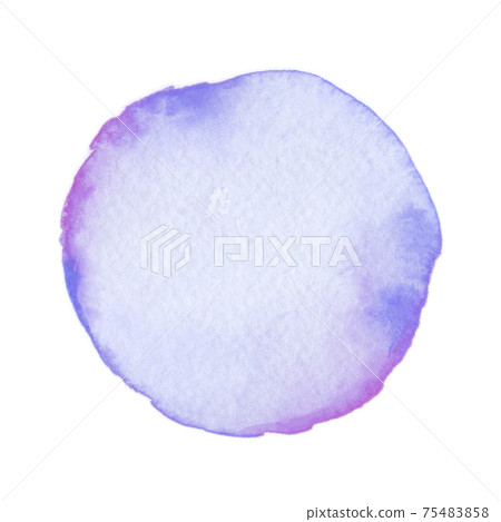Watercolor circle material (No.19 purple) Analog, paper texture, texture Watercolor circle material (No.19 purple) Analog, paper texture, texture 75483858