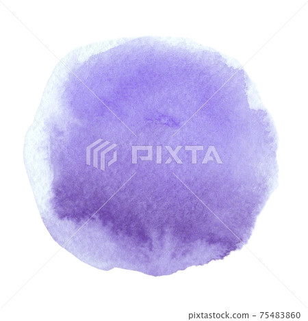 Watercolor circle material (No.17 purple) Analog, paper texture, texture Watercolor circle material (No.17 purple) Analog, paper texture, texture 75483860