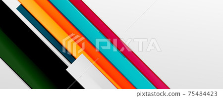 Multicolored lines background. Design template...-插圖素材 [75484423] - PIXTA圖庫