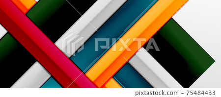 Multicolored lines background. Design template for business or technology presentations, internet posters or web brochure covers Multicolored lines background. Design template for business or technology presentations, internet posters or web brochure covers 75484433